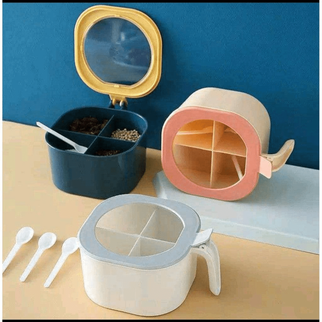 4 In 1 Kitchen Spice Box with Spoons