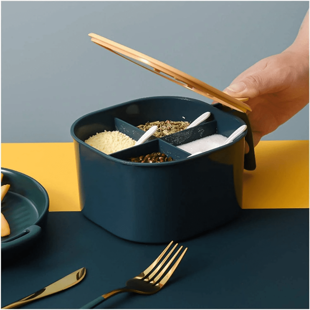 4 In 1 Kitchen Spice Box with Spoons