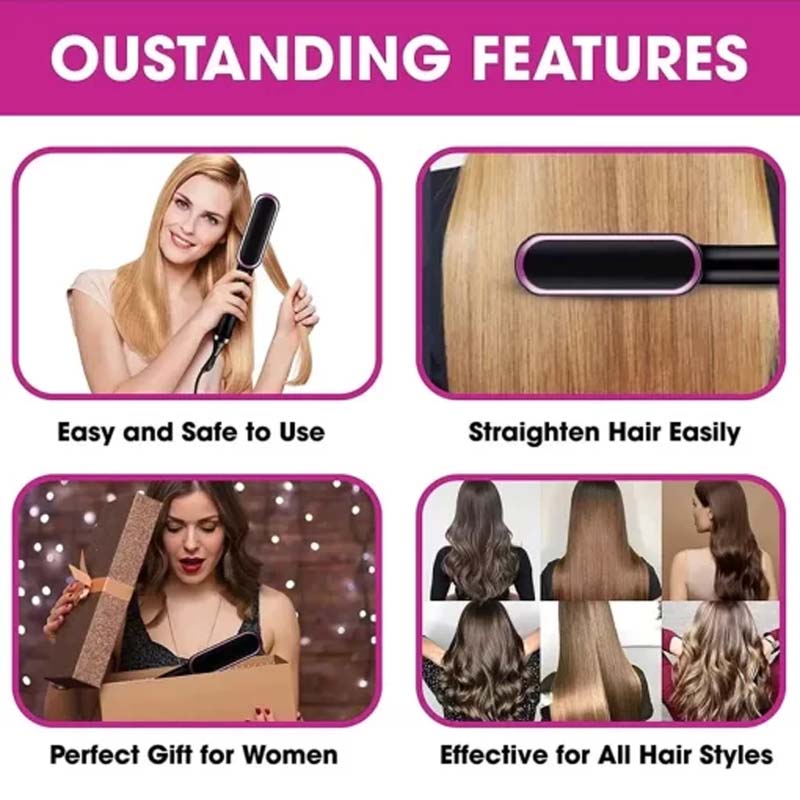 2 in 1 HAIR STRAIGHTENER and Curling COMB